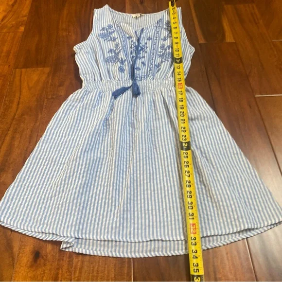 Umgee Women’s Blue & White Striped Dress with Pockets Size Medium - Picture 6 of 10